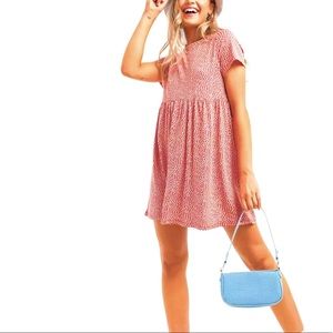 NWOT Pull&Bear Tshirt Dress in Red Floral Print